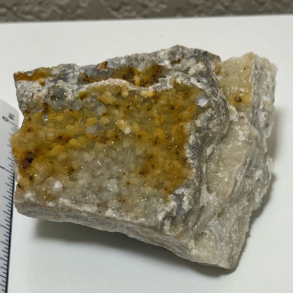 Cubic fluorite on Druze Quartz 💛HP💛 - Picture 7 of 16